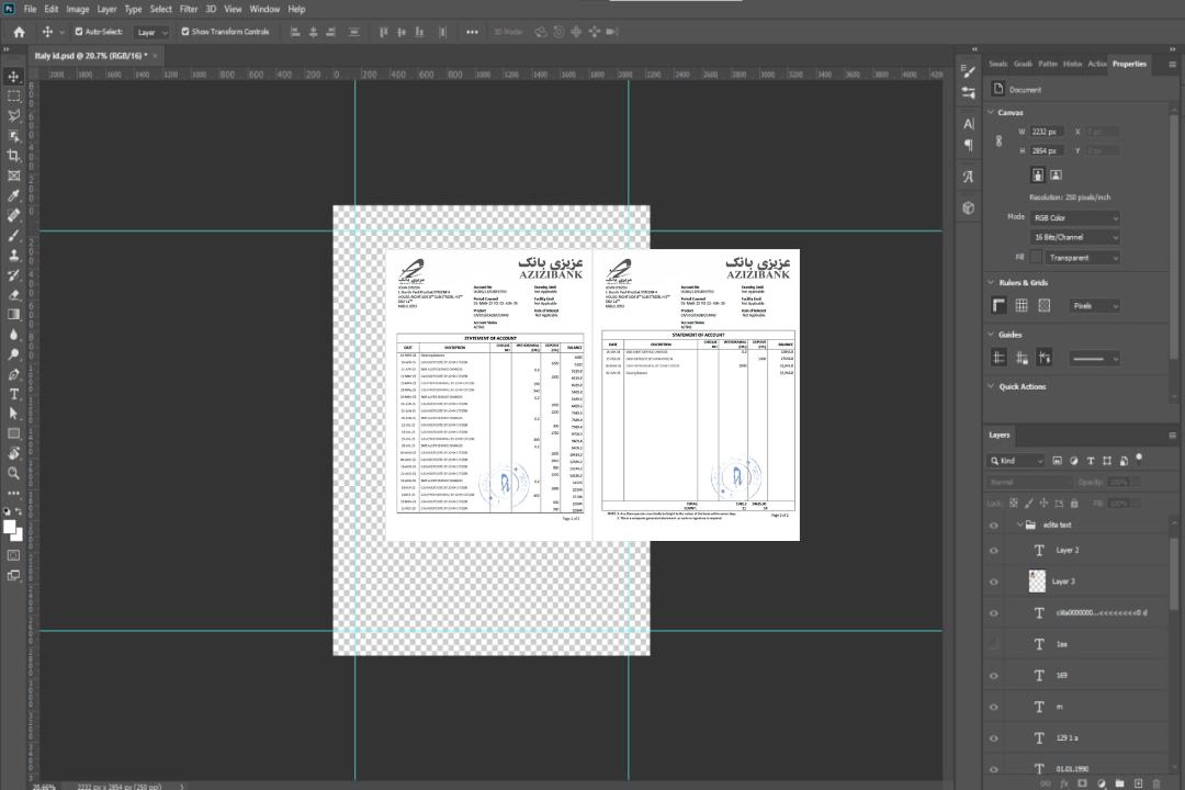 Modèle Word et PDF de relevé de compte de la banque Azizi d'Afghanistan, 2 pages template Modèle Word et PDF de relevé de compte de la banque Azizi d'Afghanistan, 2 pages template